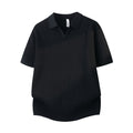 Slim-fit Lapel Solid-color Casual Thin Half-sleeve Mens