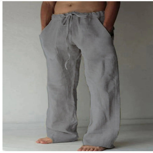 Fashionable Thin Linen Casual Pants