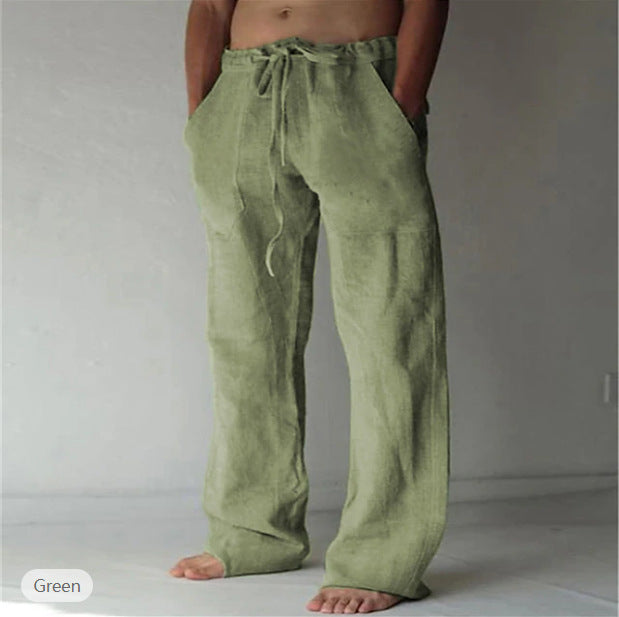 Fashionable Thin Linen Casual Pants