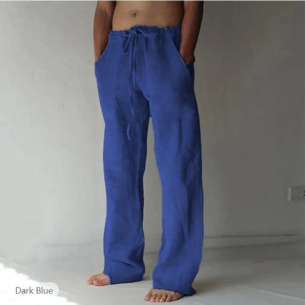 Fashionable Thin Linen Casual Pants